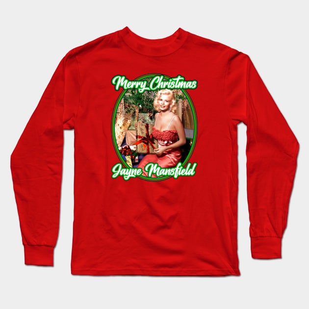 Jayne Mansfield: Merry Christmas Long Sleeve T-Shirt by Noir-N-More